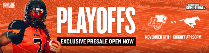 CFL Playoffs are here: Get your BBOT member pre-sale tickets today