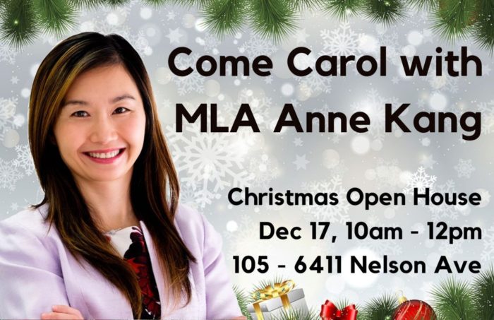 MLA Anne Kang Holiday Open House