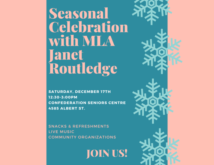 Seasonal Celebration with MLA Janet Routledge