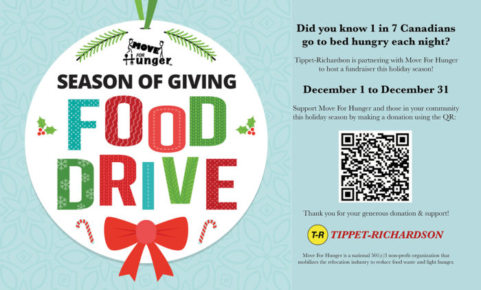 Move For Hunger December Food Drive Fundraiser
