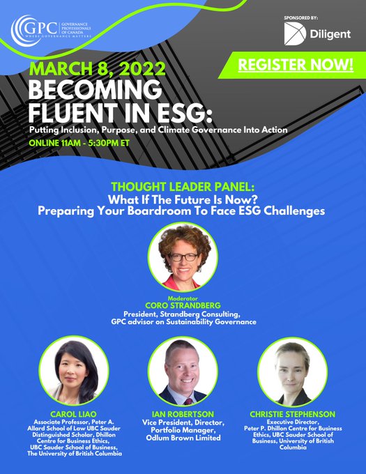 Becoming Fluent in ESG event